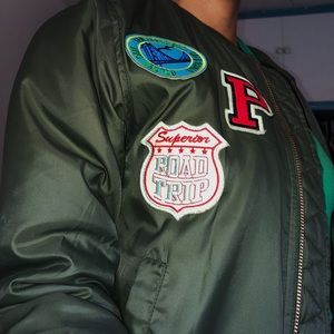 Green bomber jacket